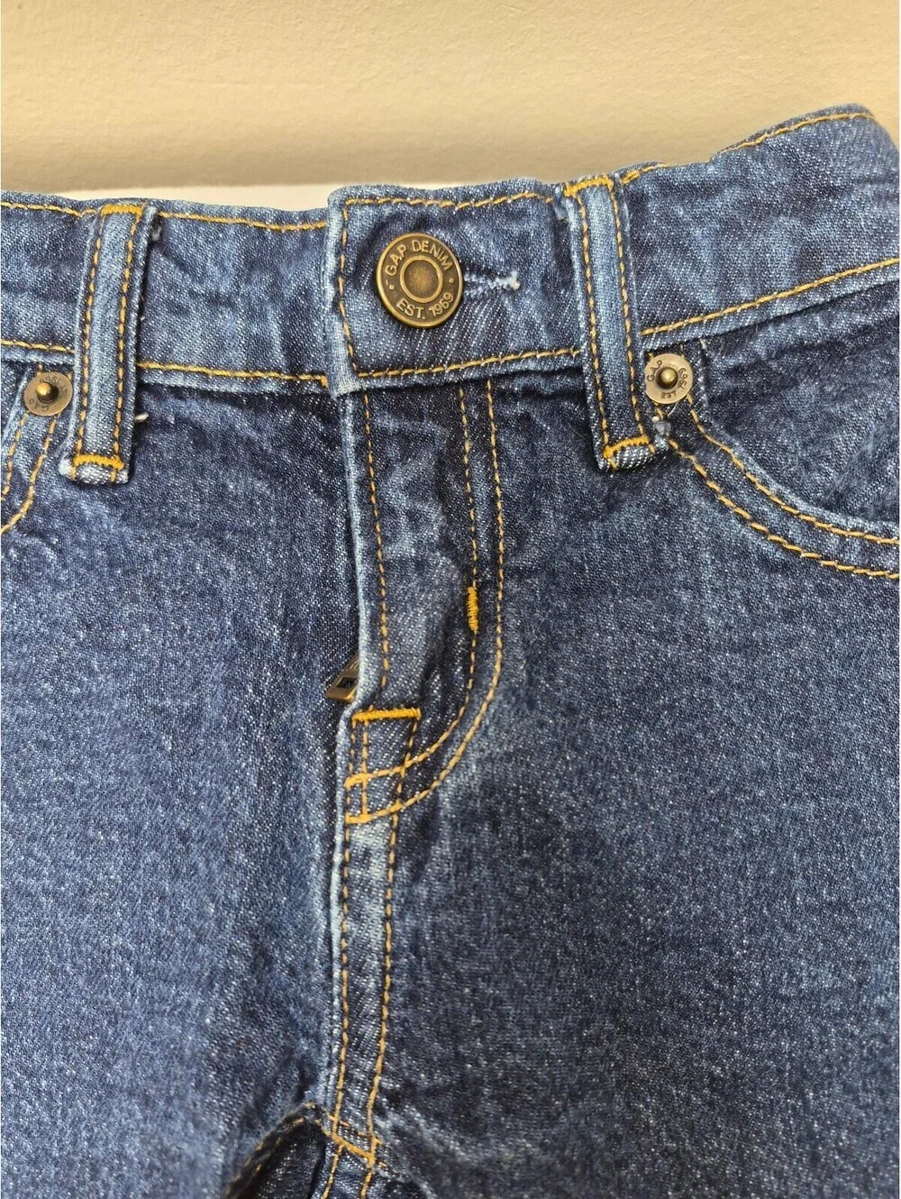 Gap Children's Blue Denim Jeans Size 2 Years with Elastic Waistband B451